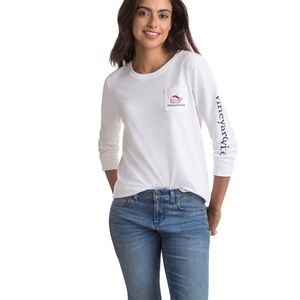 Vineyard Vines SZ S Women's White Cap Santa Hat